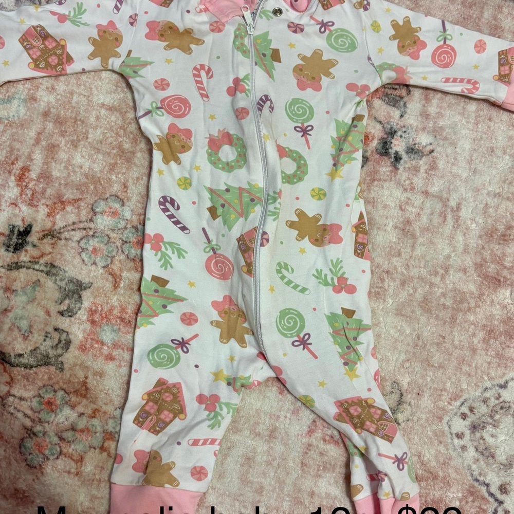 Gingerbread Delight Kids Footie Pajamas